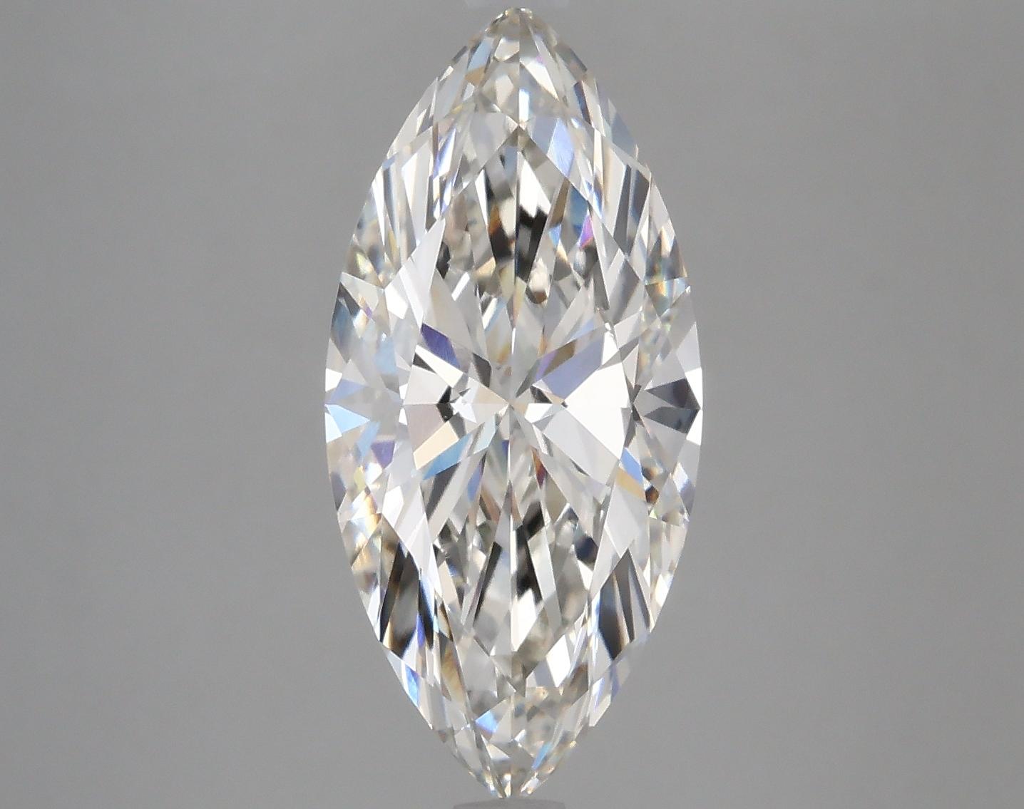 3.69 Carat Marquise Shaped Excellent Cut VVS2 IGI Certified Lab Grown Diamond