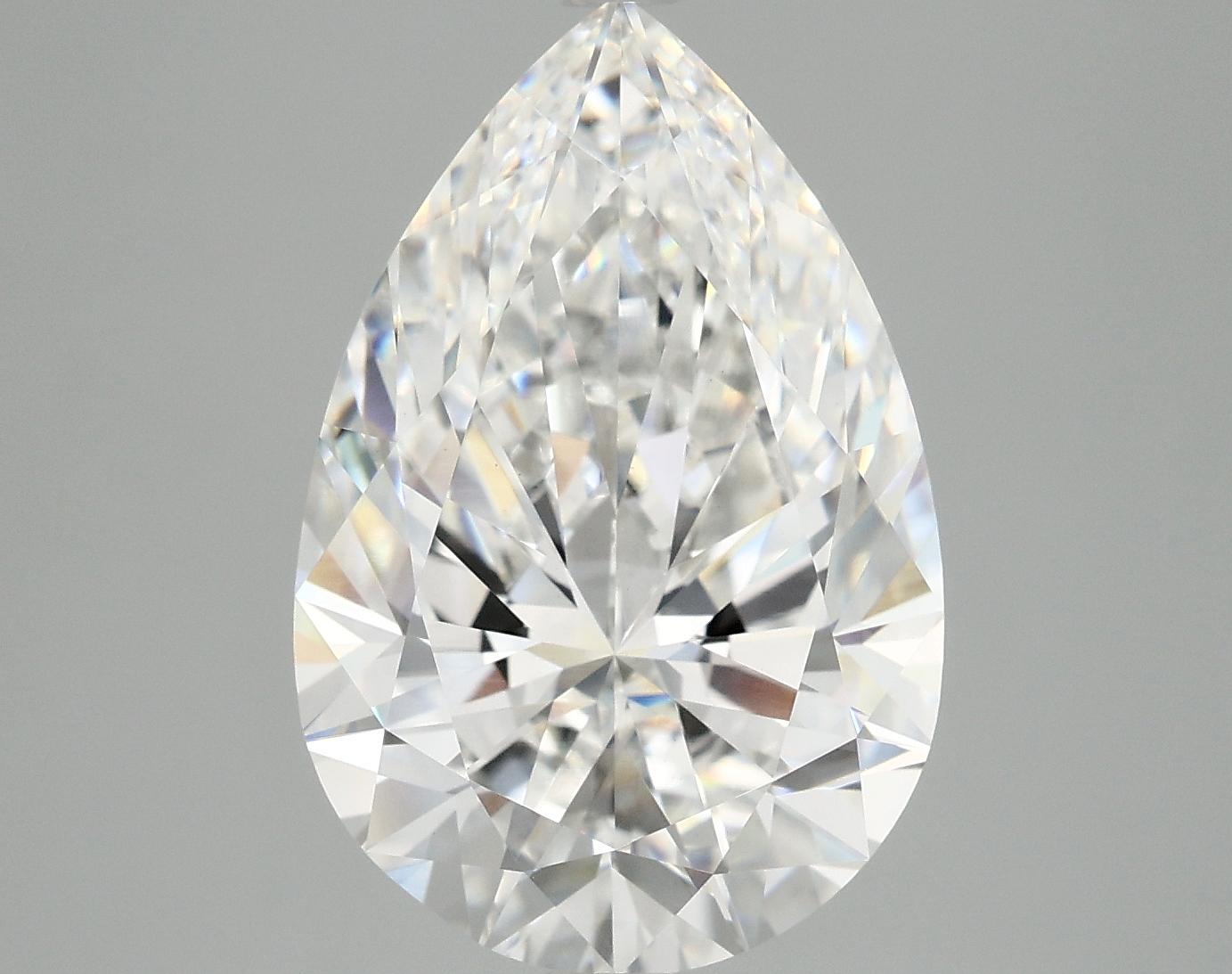 6.13 Carat Pear Shaped Excellent Cut VVS2 IGI Certified Lab Grown Diamond