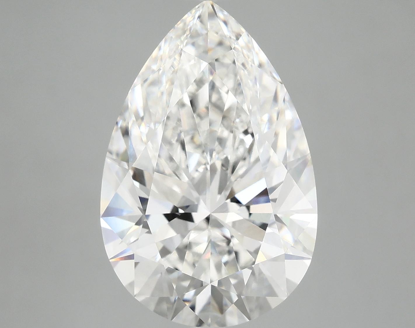 7.22 Carat Pear Shaped Excellent Cut VVS2 IGI Certified Lab Grown Diamond