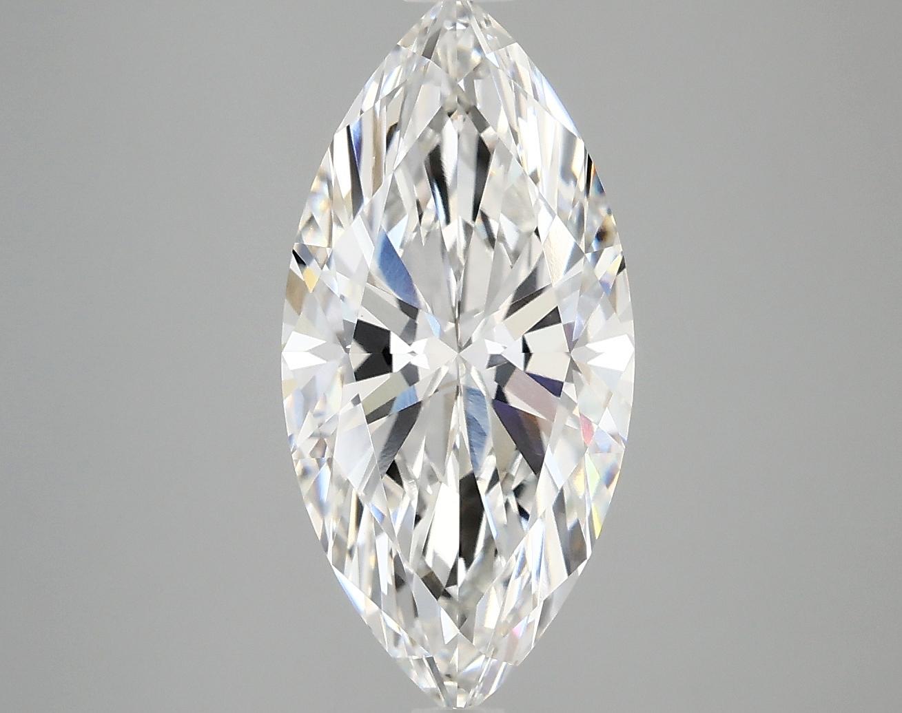 3.07 Carat Marquise Shaped Excellent Cut VVS2 IGI Certified Lab Grown Diamond