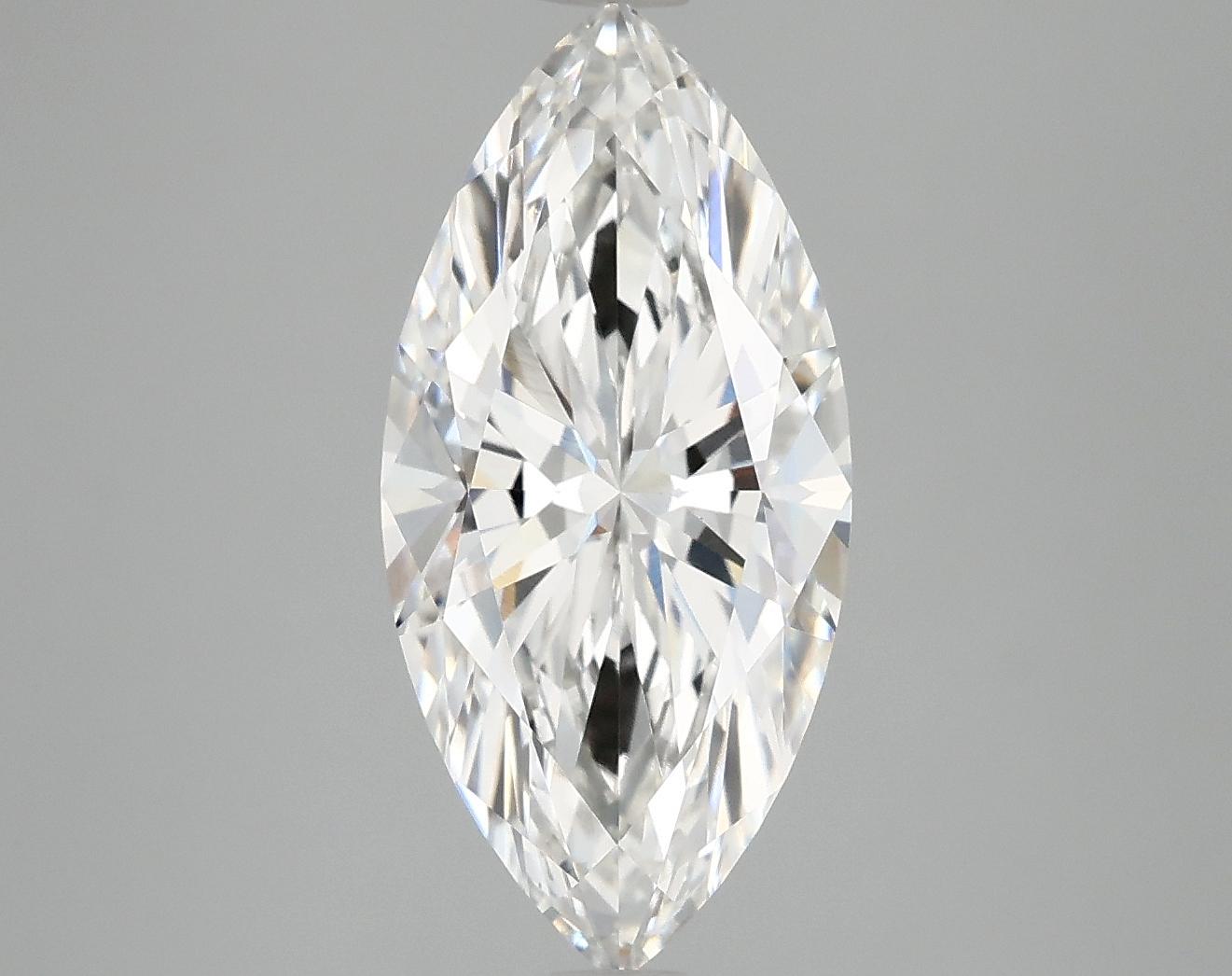 3.09 Carat Marquise Shaped Excellent Cut VVS2 IGI Certified Lab Grown Diamond