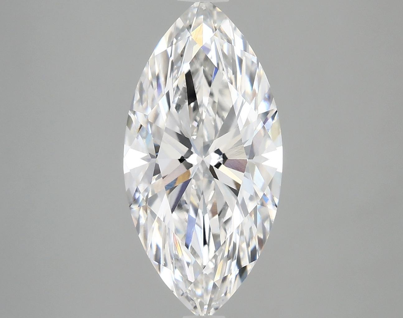 3.07 Carat Marquise Shaped Ideal Cut VVS2 IGI Certified Lab Grown Diamond
