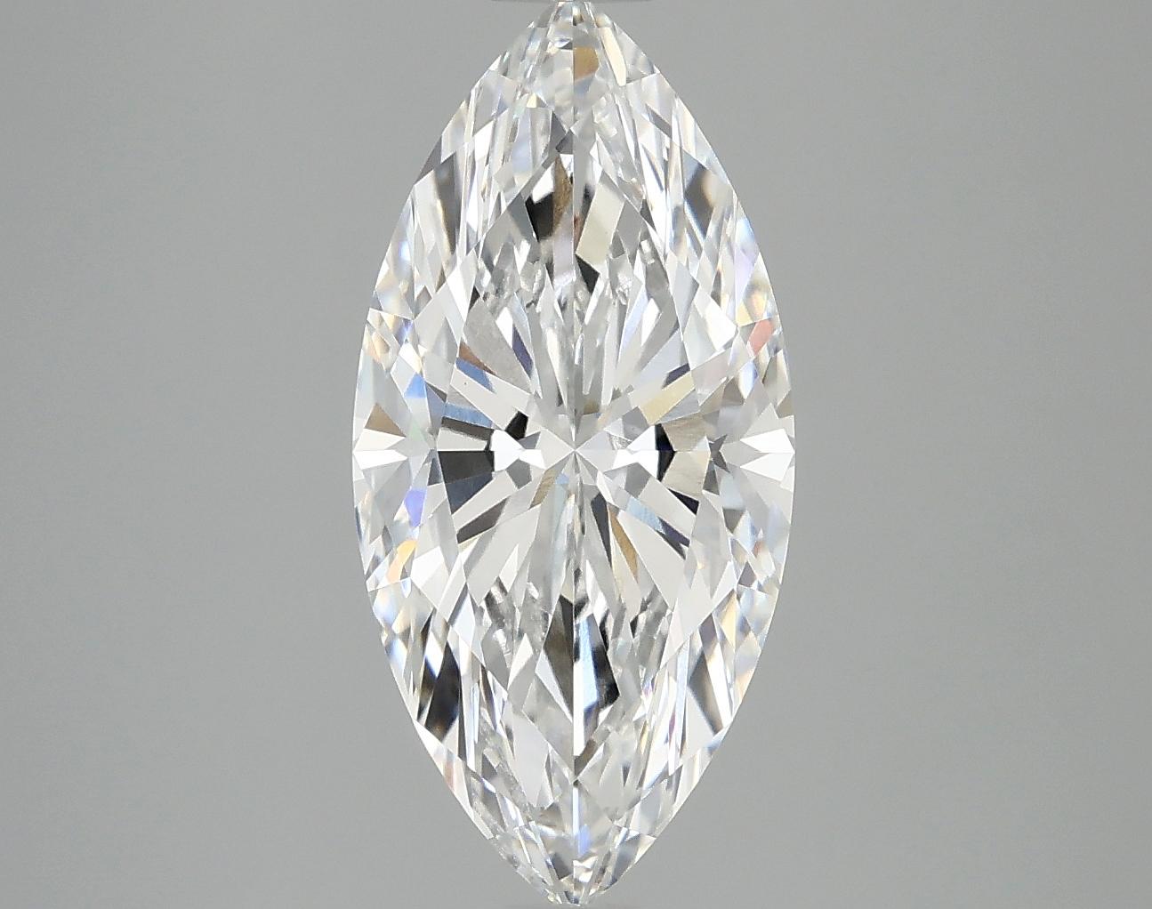 3.06 Carat Marquise Shaped Excellent Cut VVS2 IGI Certified Lab Grown Diamond
