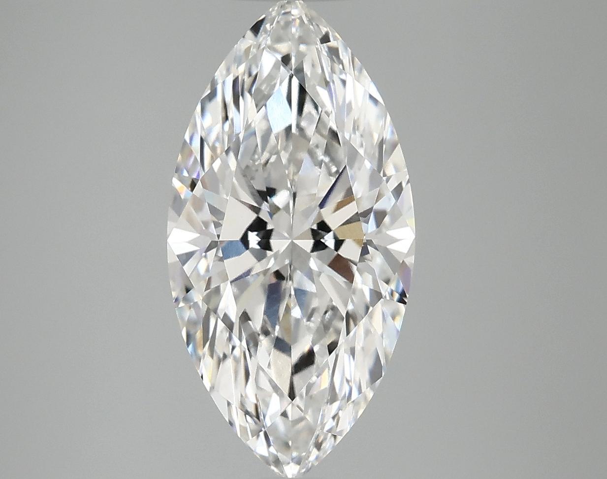 3.05 Carat Marquise Shaped Ideal Cut VVS2 IGI Certified Lab Grown Diamond
