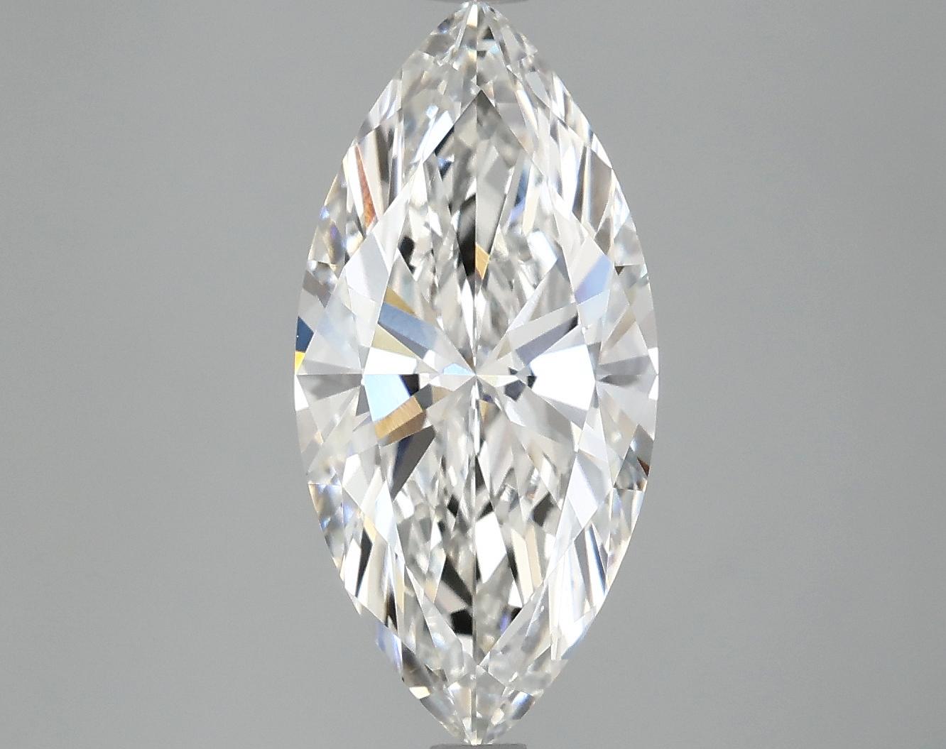 2.98 Carat Marquise Shaped Excellent Cut VVS2 IGI Certified Lab Grown Diamond