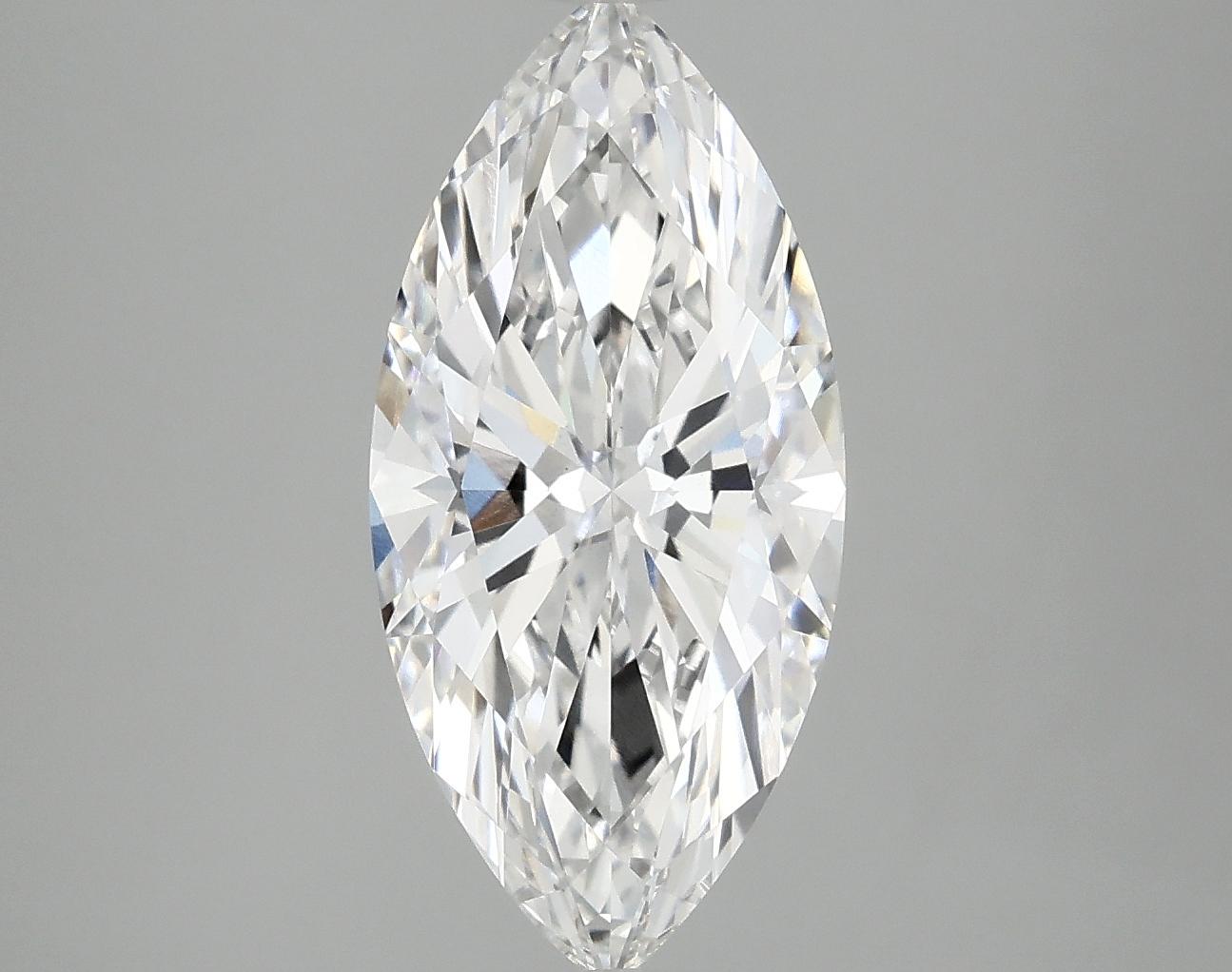3.08 Carat Marquise Shaped Excellent Cut VVS2 IGI Certified Lab Grown Diamond