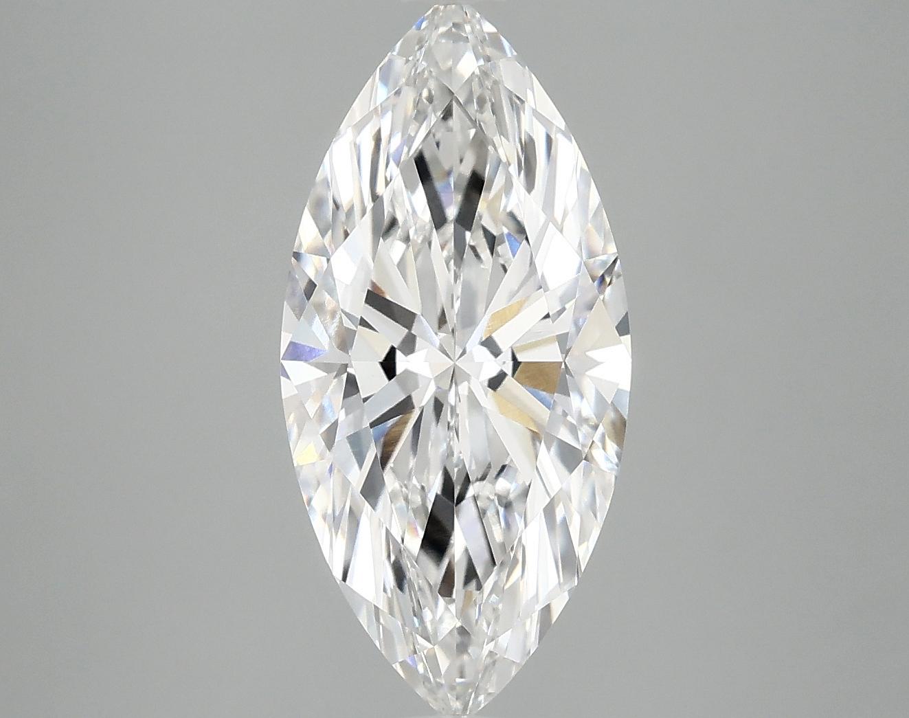 3.08 Carat Marquise Shaped Excellent Cut VVS2 IGI Certified Lab Grown Diamond