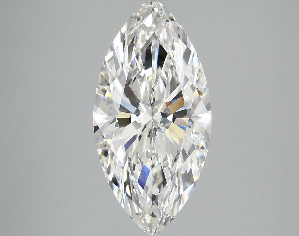 3.06 Carat Marquise Shaped Ideal Cut VVS2 IGI Certified Lab Grown Diamond