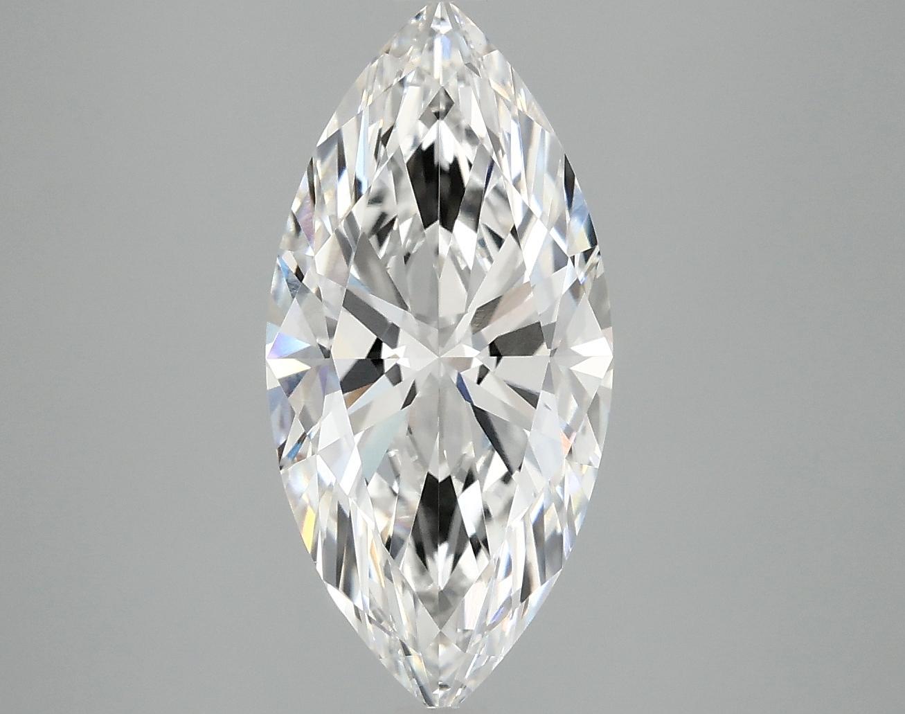3.08 Carat Marquise Shaped Excellent Cut VVS2 IGI Certified Lab Grown Diamond