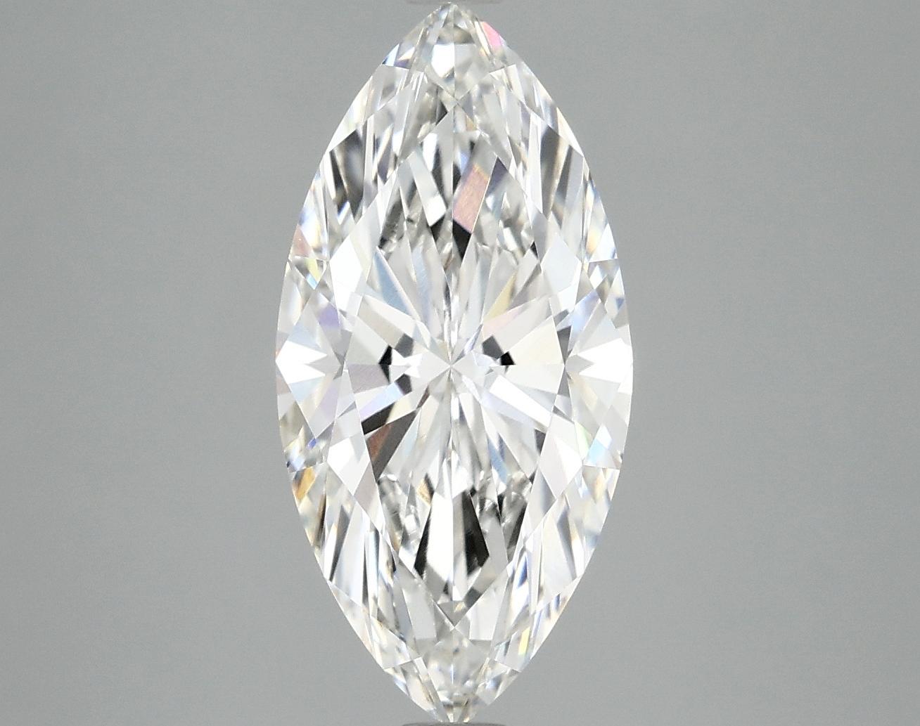3.06 Carat Marquise Shaped Ideal Cut VVS2 IGI Certified Lab Grown Diamond