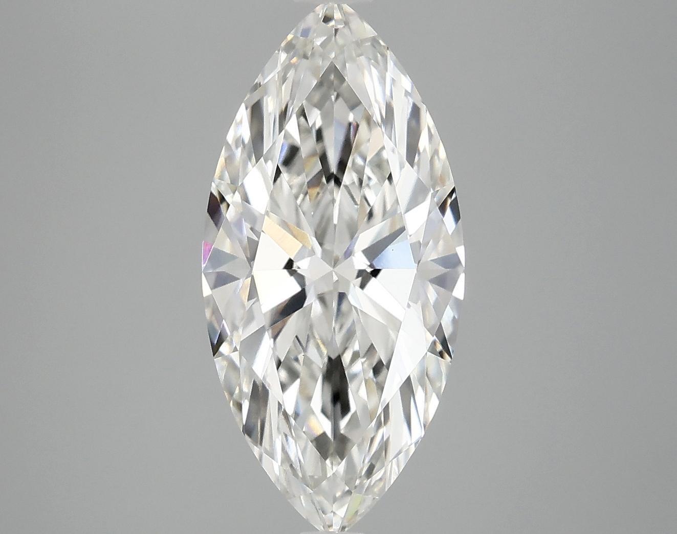 3.02 Carat Marquise Shaped Excellent Cut VVS2 IGI Certified Lab Grown Diamond