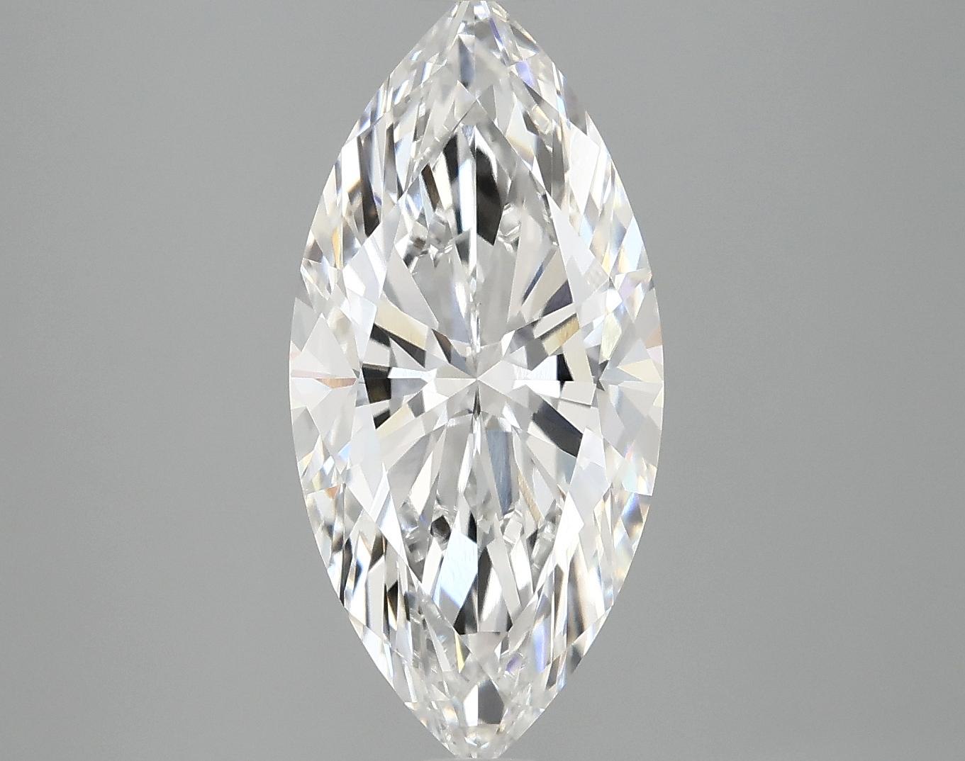 3.09 Carat Marquise Shaped Excellent Cut VVS2 IGI Certified Lab Grown Diamond
