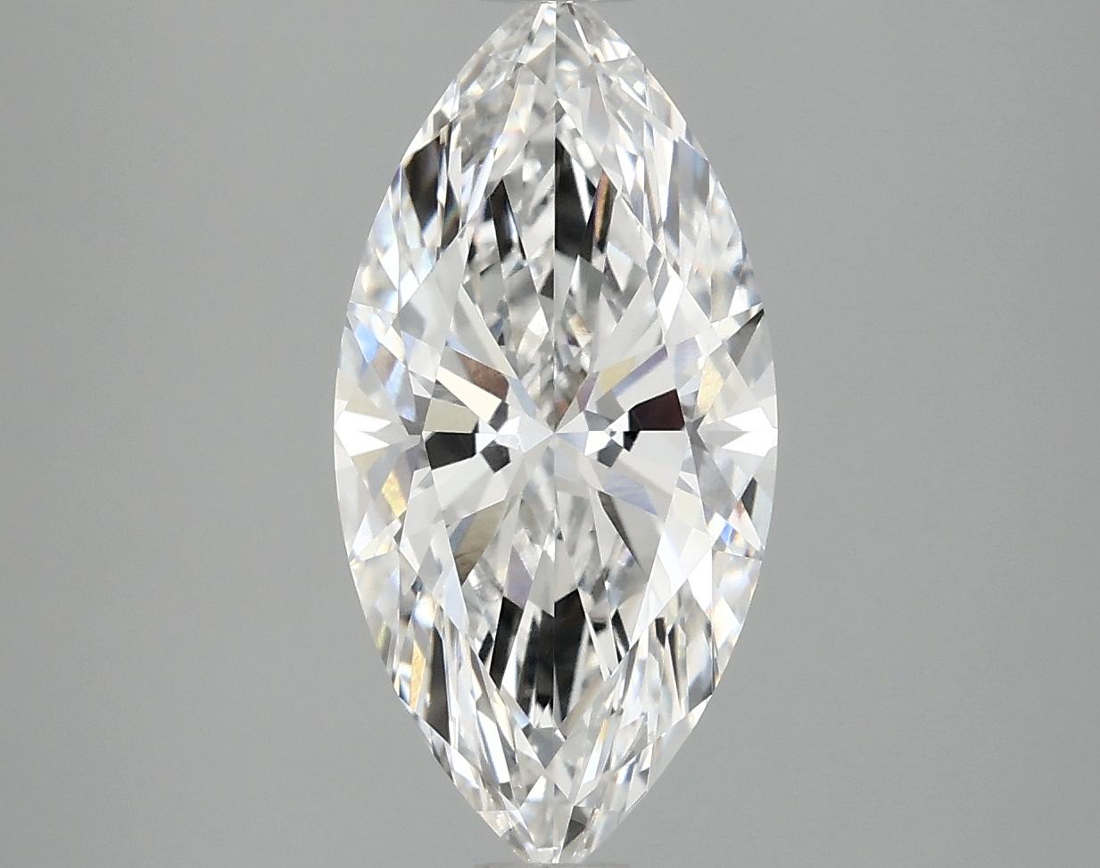 3.07 Carat Marquise Shaped Ideal Cut VVS2 IGI Certified Lab Grown Diamond
