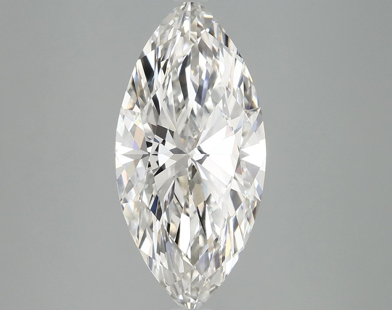 3.08 Carat Marquise Shaped Excellent Cut VVS2 IGI Certified Lab Grown Diamond