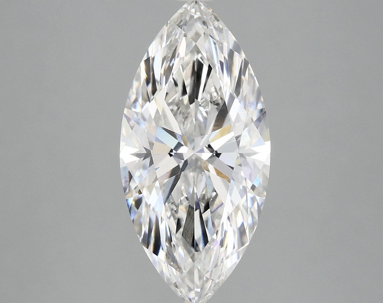 3.04 Carat Marquise Shaped Excellent Cut VVS2 IGI Certified Lab Grown Diamond