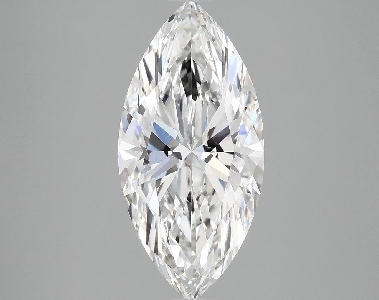 3.07 Carat Marquise Shaped Excellent Cut VVS2 IGI Certified Lab Grown Diamond