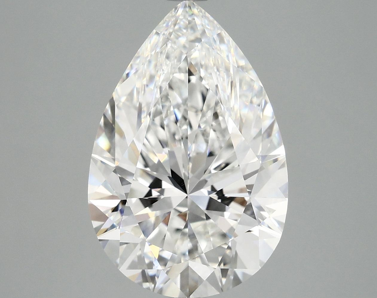 5.55 Carat Pear Shaped Excellent Cut VVS2 IGI Certified Lab Grown Diamond
