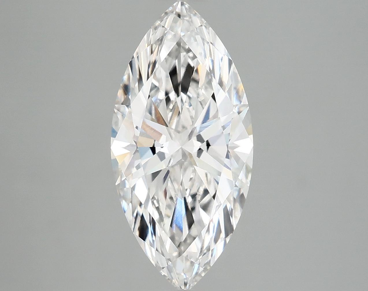 2.5 Carat Marquise Shaped Excellent Cut VVS2 IGI Certified Lab Grown Diamond