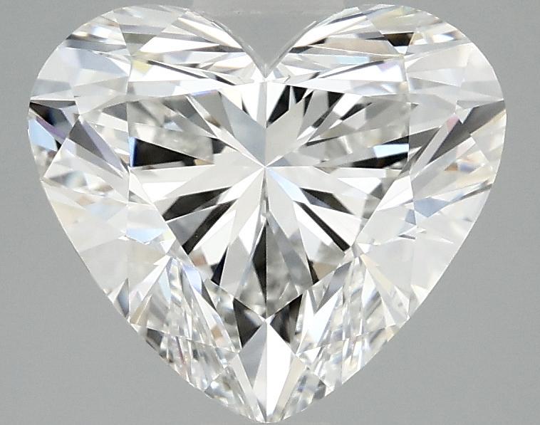 3.09 Carat Heart Shaped Ideal Cut VVS2 IGI Certified Lab Grown Diamond