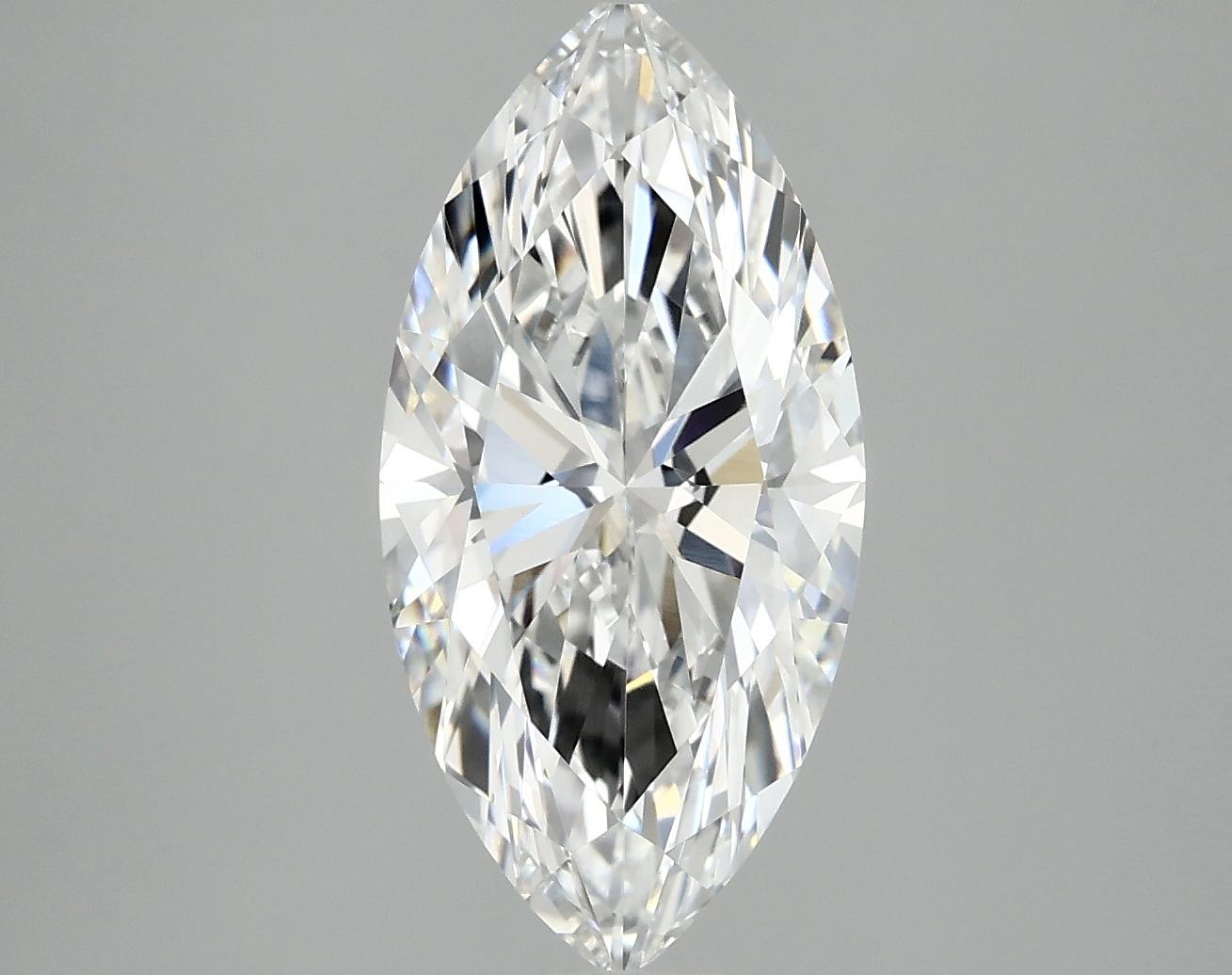 3.09 Carat Marquise Shaped Ideal Cut VVS2 IGI Certified Lab Grown Diamond