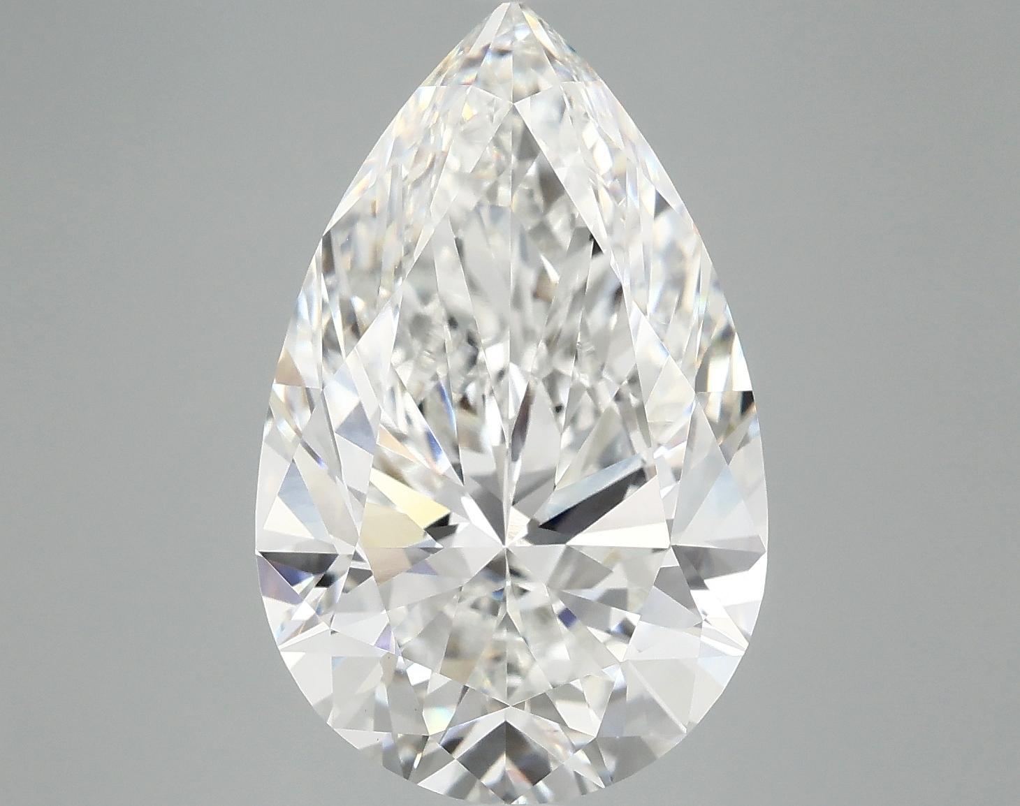 7.22 Carat Pear Shaped Ideal Cut VVS2 IGI Certified Lab Grown Diamond