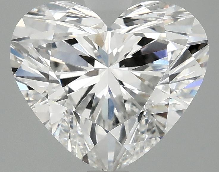 3.02 Carat Heart Shaped Ideal Cut VVS2 IGI Certified Lab Grown Diamond