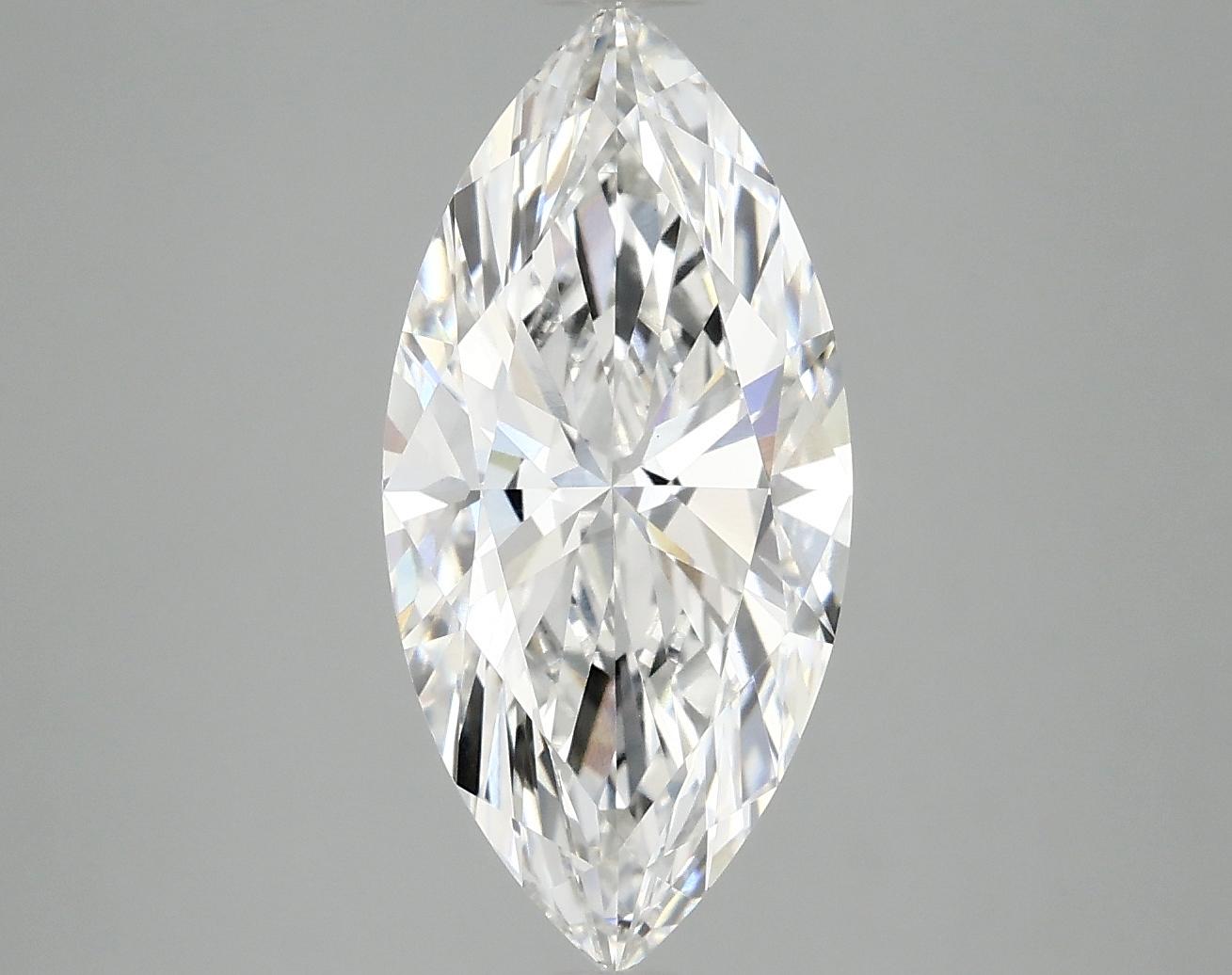 2.98 Carat Marquise Shaped Excellent Cut VVS2 IGI Certified Lab Grown Diamond