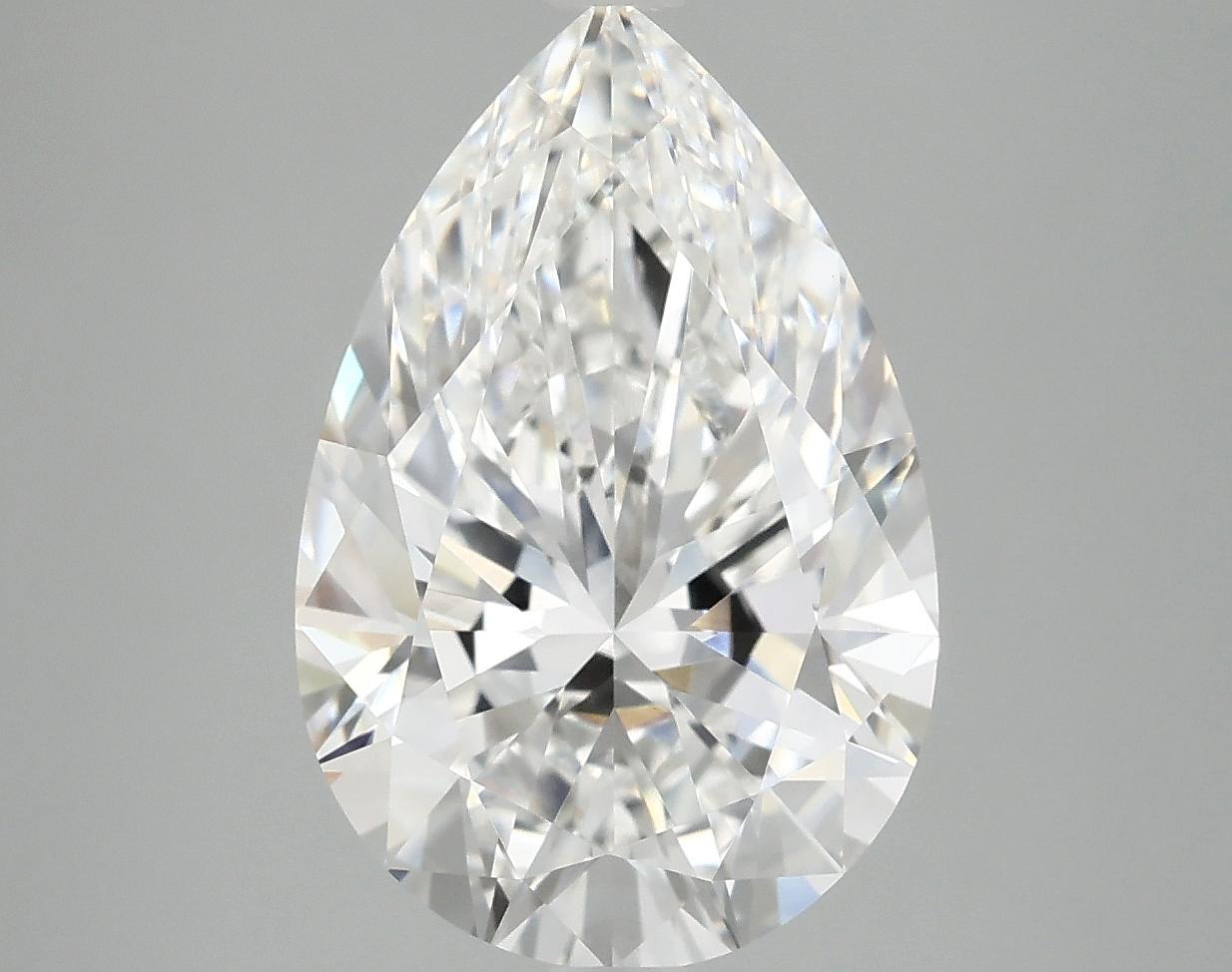 5.02 Carat Pear Shaped Excellent Cut VVS2 IGI Certified Lab Grown Diamond