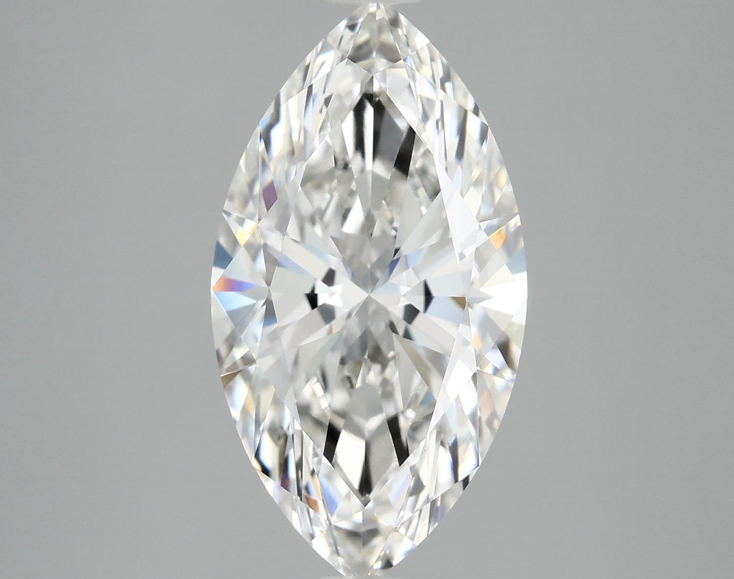 2.55 Carat Marquise Shaped Excellent Cut VVS2 IGI Certified Lab Grown Diamond