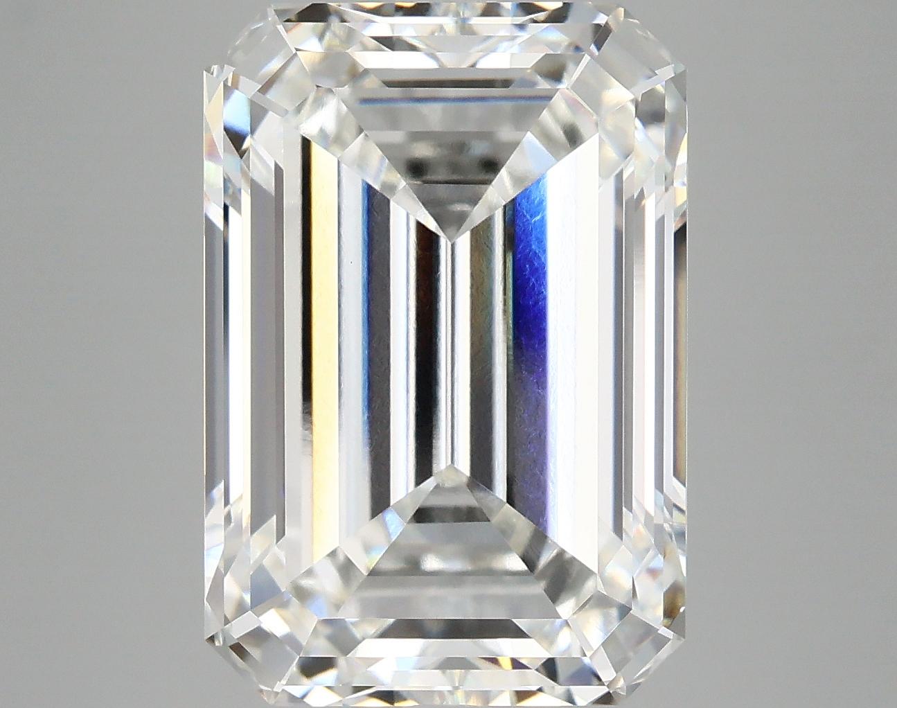 10.5 Carat Emerald Shaped Ideal Cut VVS2 IGI Certified Lab Grown Diamond