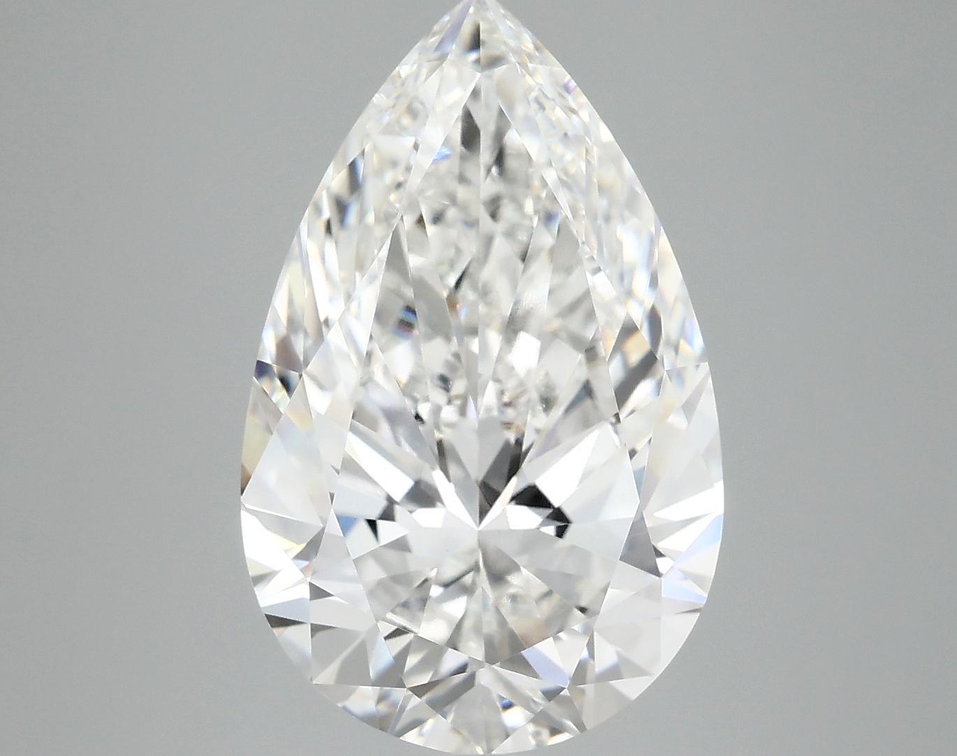 6.13 Carat Pear Shaped Ideal Cut VVS2 IGI Certified Lab Grown Diamond