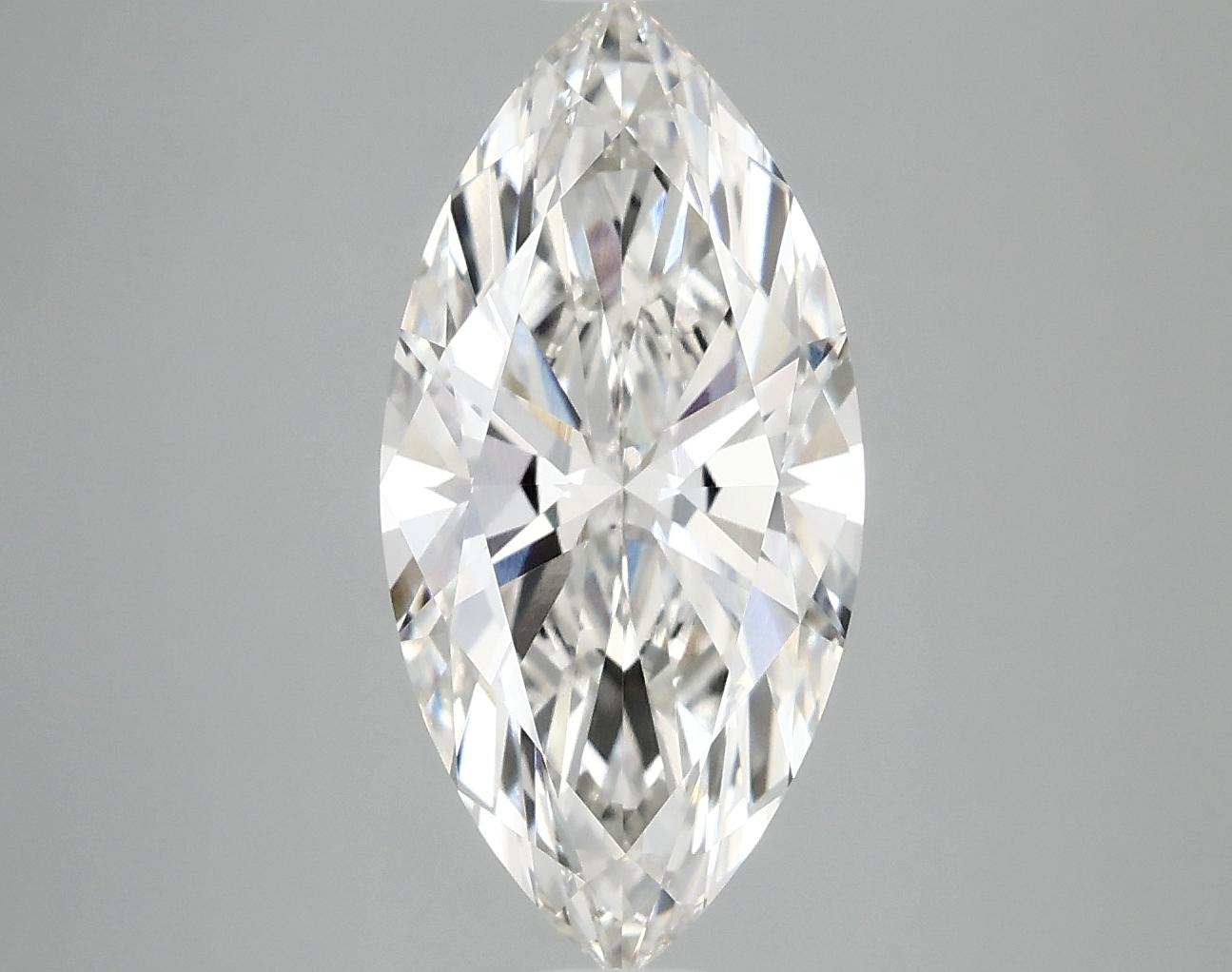 3.02 Carat Marquise Shaped Ideal Cut VVS2 IGI Certified Lab Grown Diamond