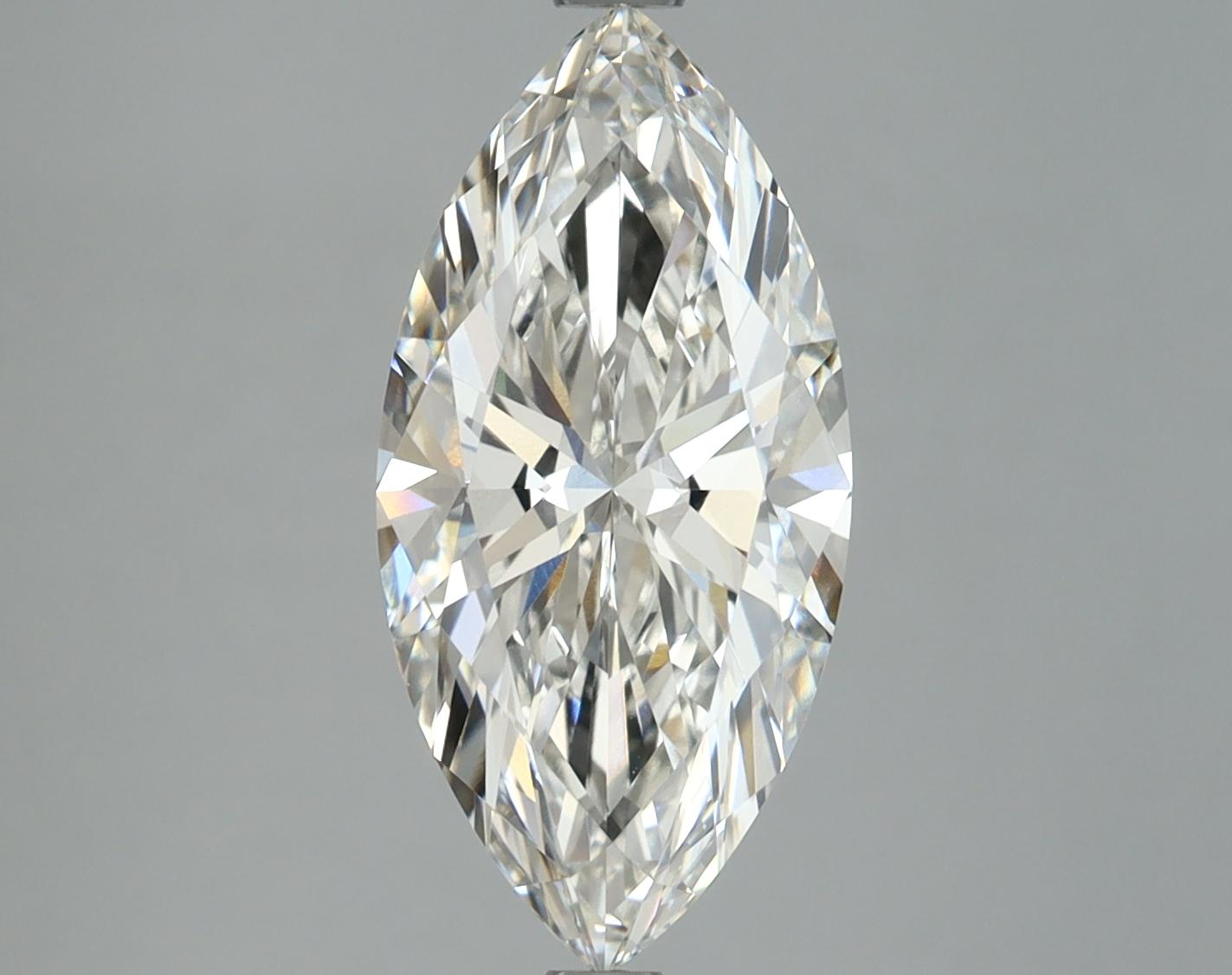 2.97 Carat Marquise Shaped Ideal Cut VVS2 IGI Certified Lab Grown Diamond