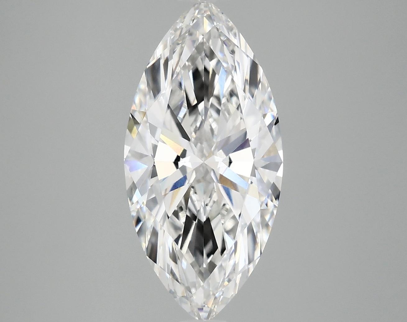 3.02 Carat Marquise Shaped Ideal Cut VVS2 IGI Certified Lab Grown Diamond