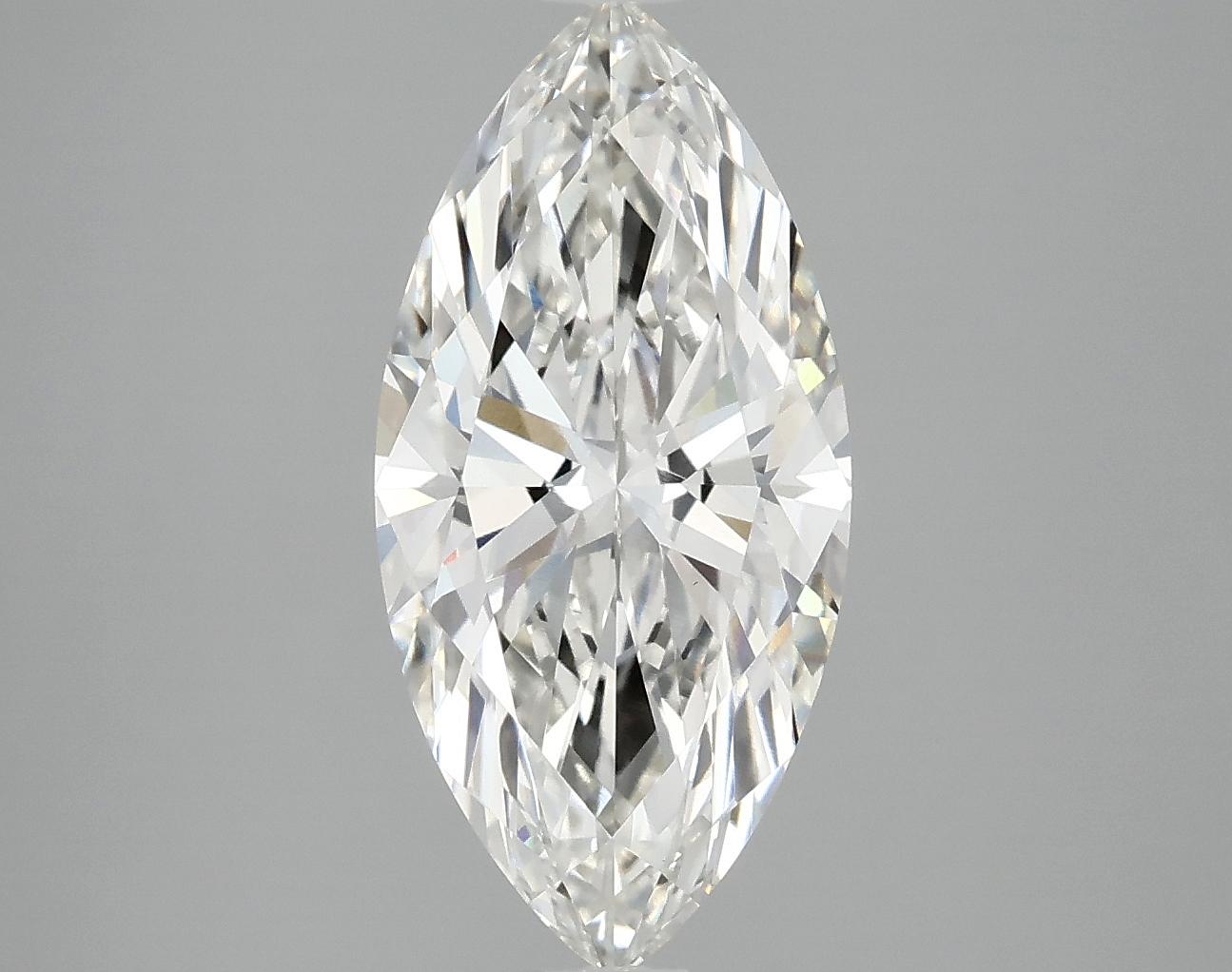 3.04 Carat Marquise Shaped Excellent Cut VVS2 IGI Certified Lab Grown Diamond