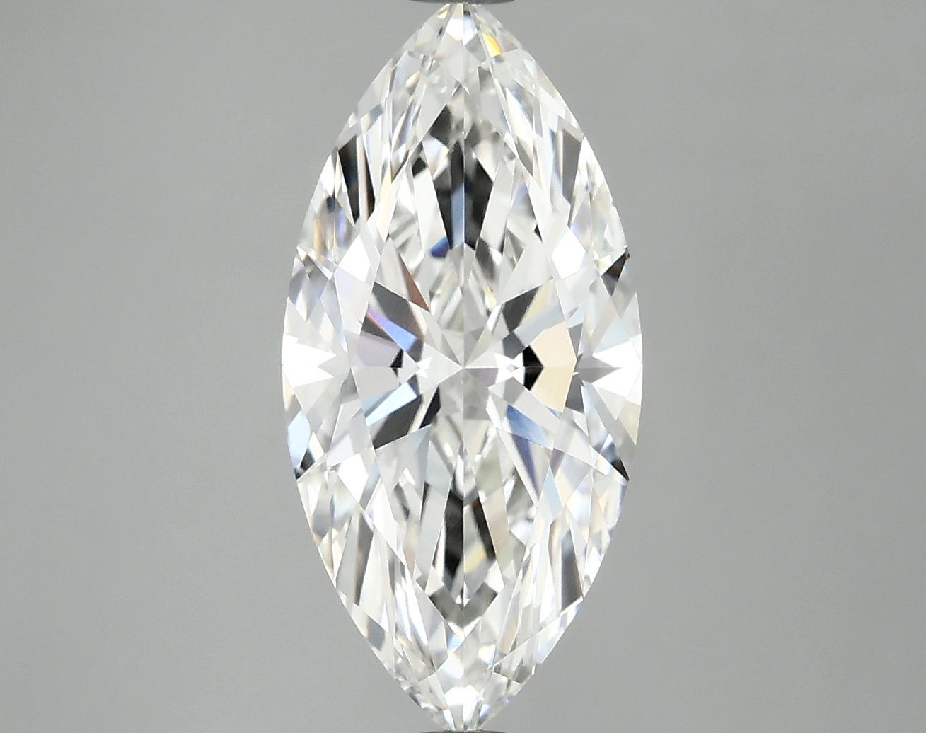 3.03 Carat Marquise Shaped Excellent Cut VVS2 IGI Certified Lab Grown Diamond