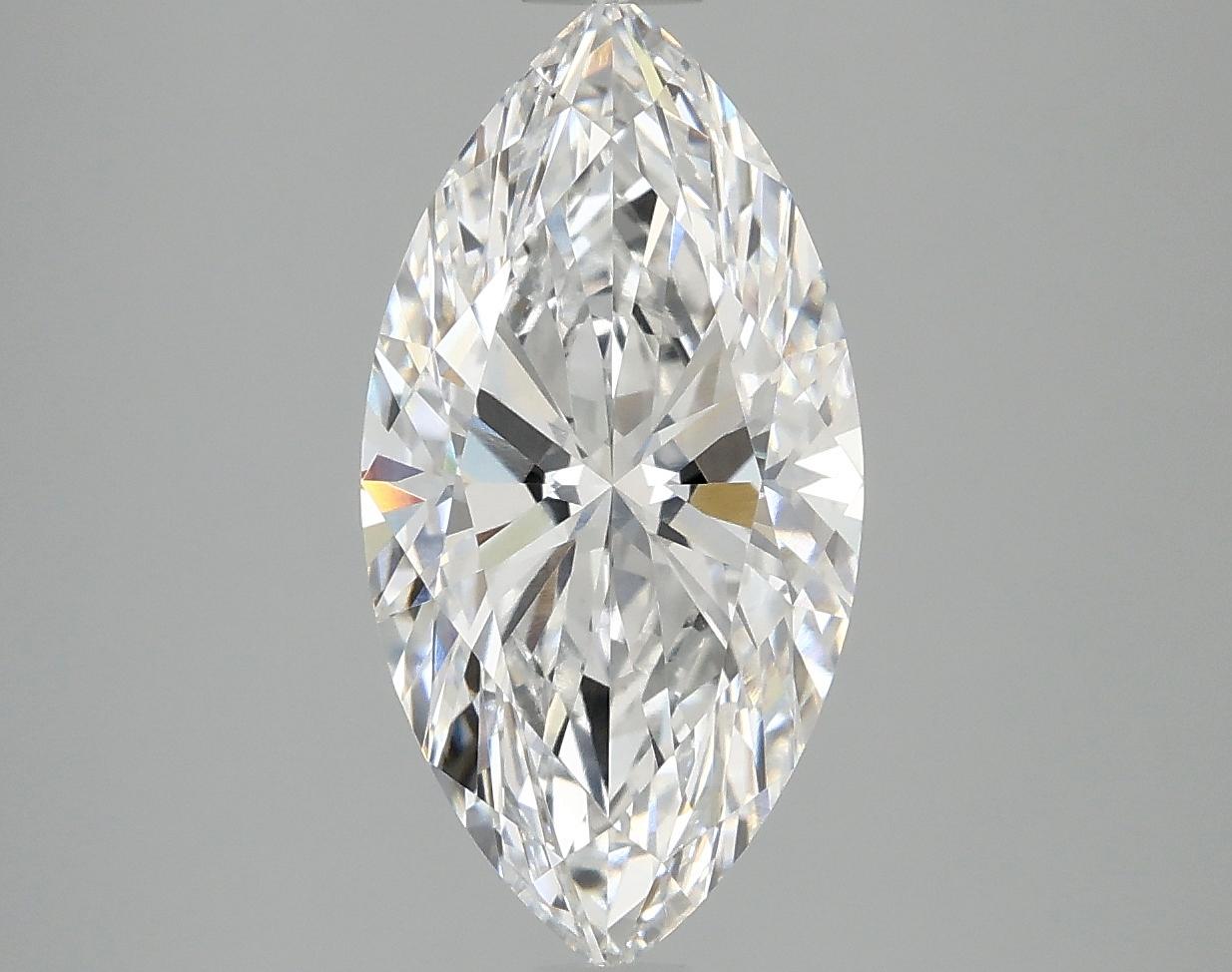 3.06 Carat Marquise Shaped Ideal Cut VVS2 IGI Certified Lab Grown Diamond