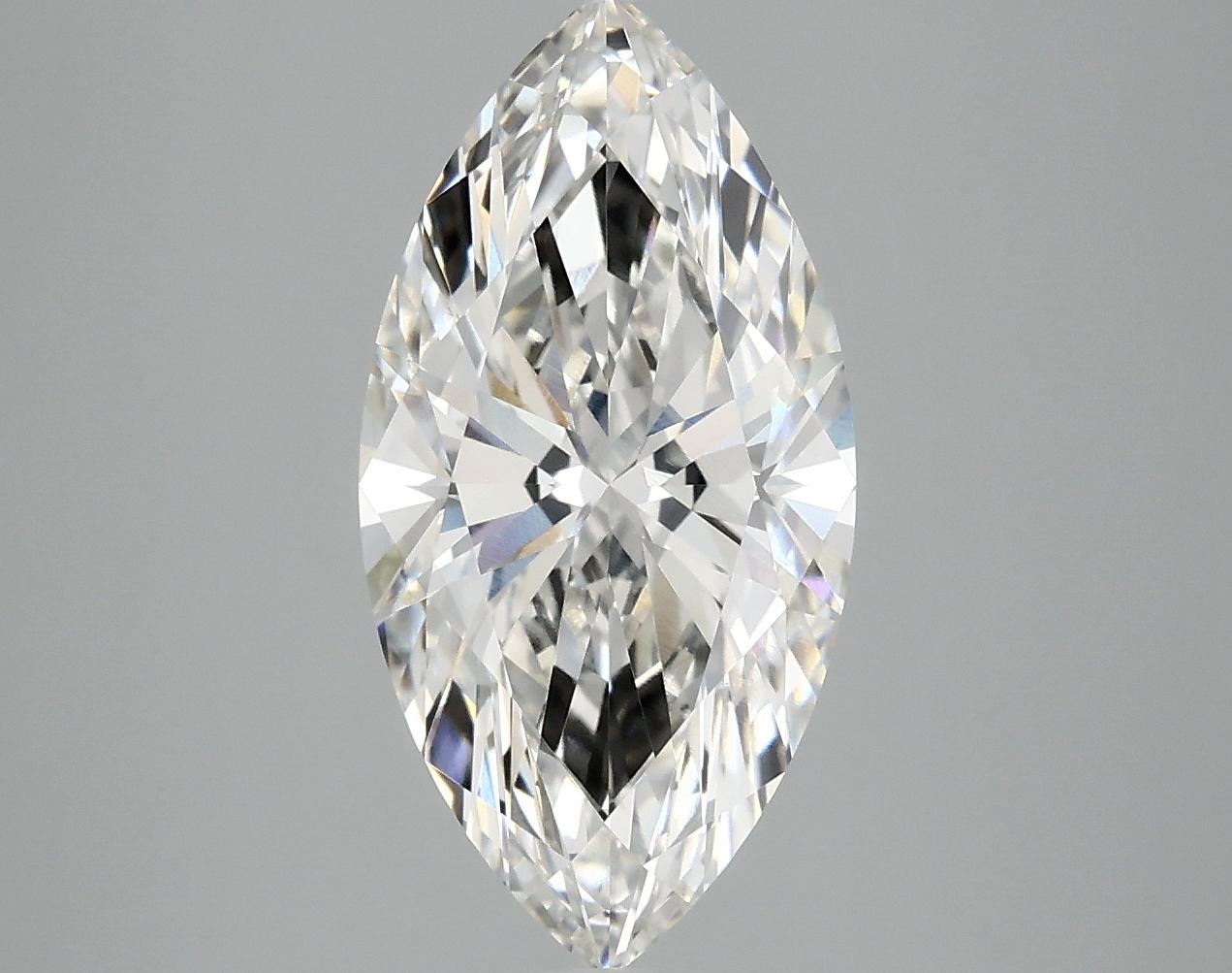 3.06 Carat Marquise Shaped Ideal Cut VVS2 IGI Certified Lab Grown Diamond