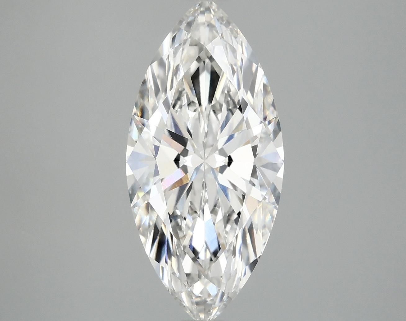 3.03 Carat Marquise Shaped Excellent Cut VVS2 IGI Certified Lab Grown Diamond