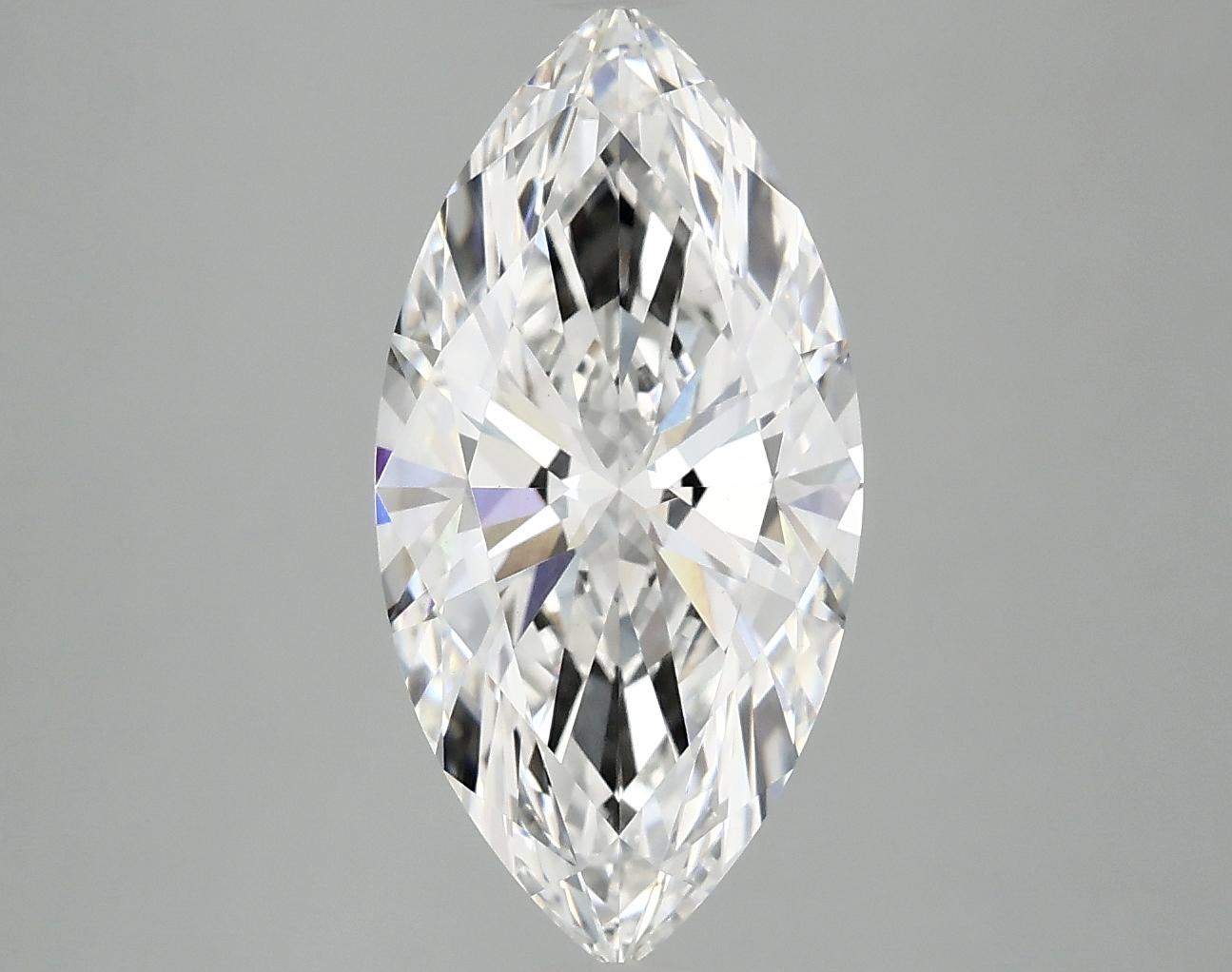 3.08 Carat Marquise Shaped Ideal Cut VVS2 IGI Certified Lab Grown Diamond