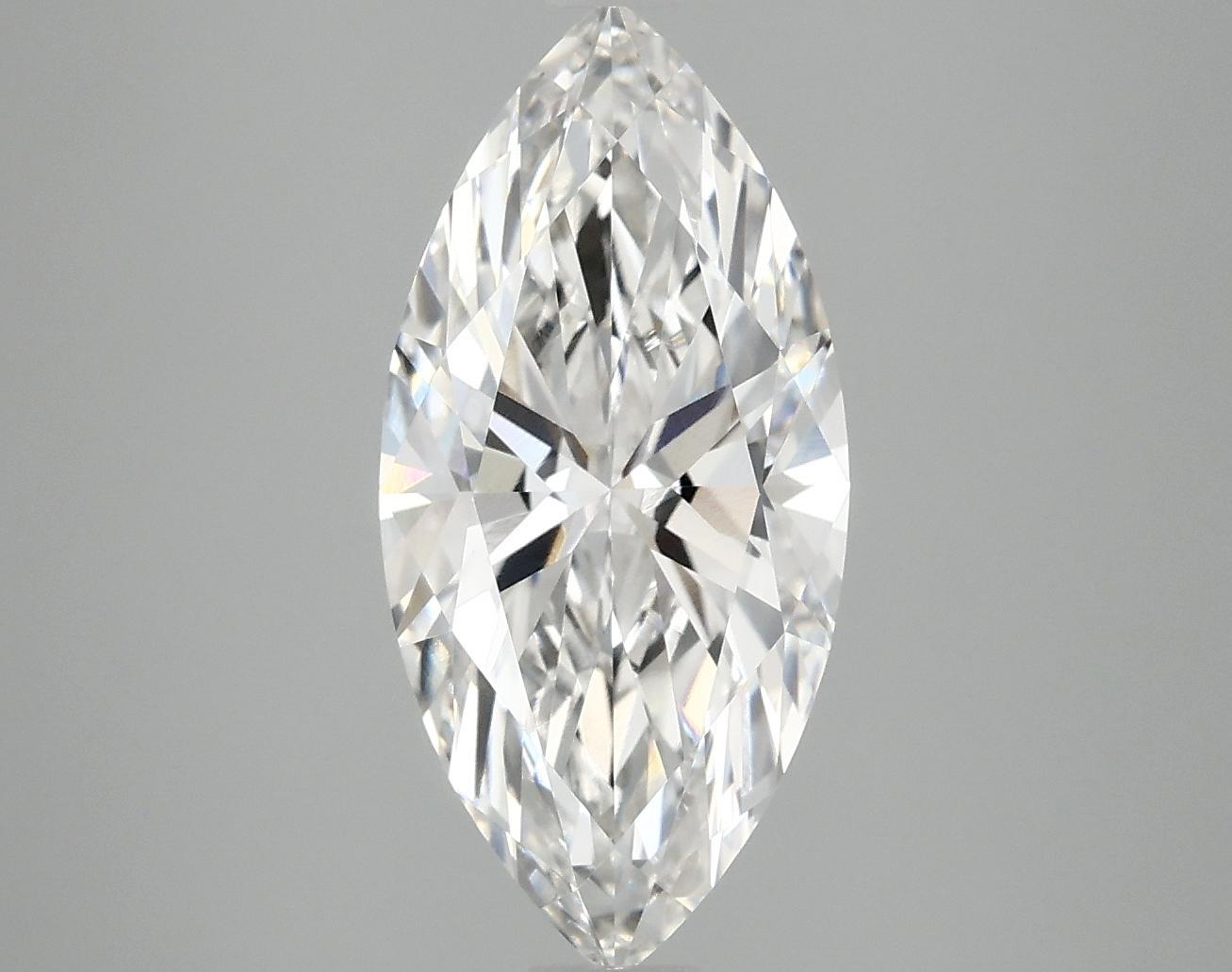 3.03 Carat Marquise Shaped Excellent Cut VVS2 IGI Certified Lab Grown Diamond