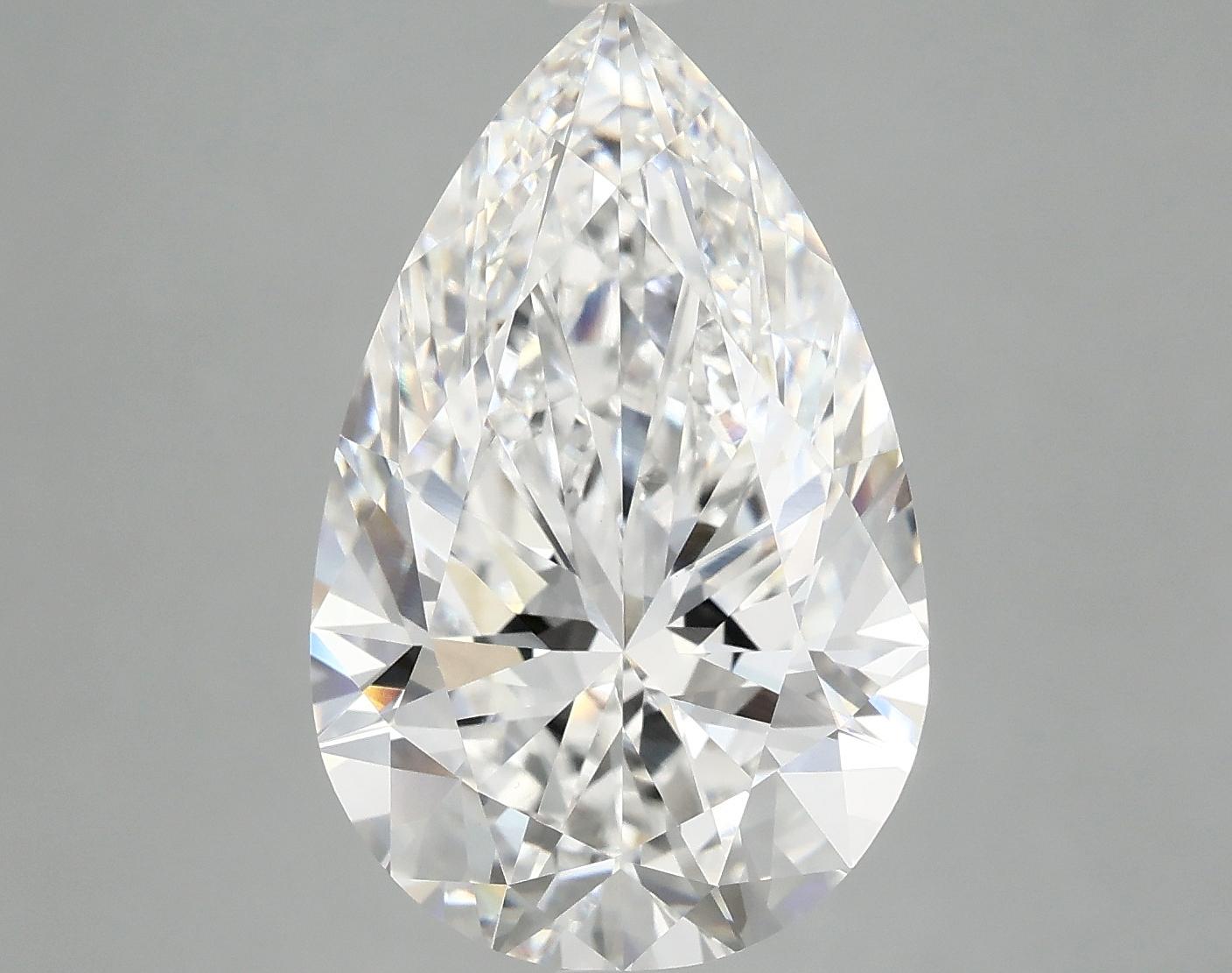 7.11 Carat Pear Shaped Ideal Cut VVS2 IGI Certified Lab Grown Diamond