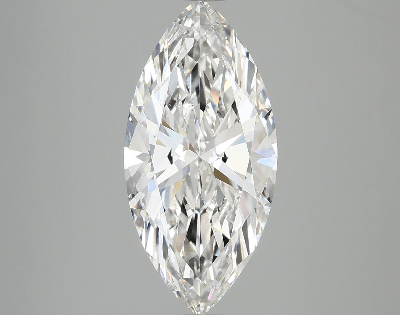 2.97 Carat Marquise Shaped Excellent Cut VVS2 IGI Certified Lab Grown Diamond