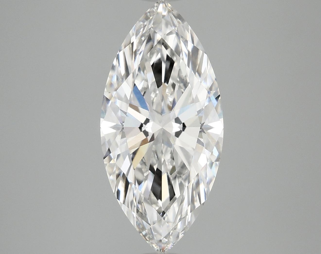 3.09 Carat Marquise Shaped Excellent Cut VVS2 IGI Certified Lab Grown Diamond