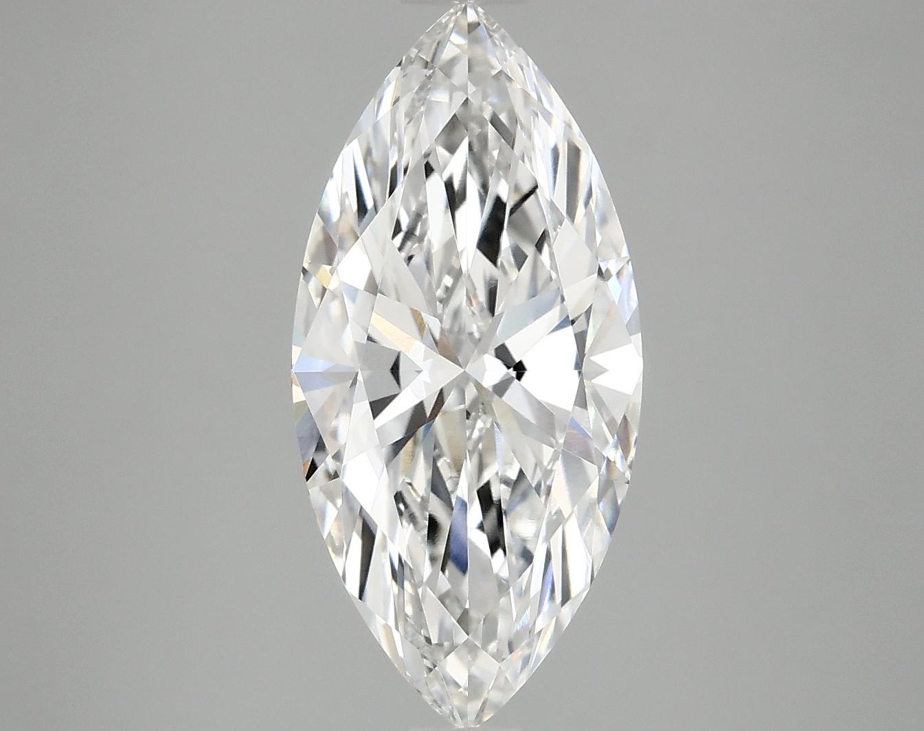 2.98 Carat Marquise Shaped Excellent Cut VVS2 IGI Certified Lab Grown Diamond