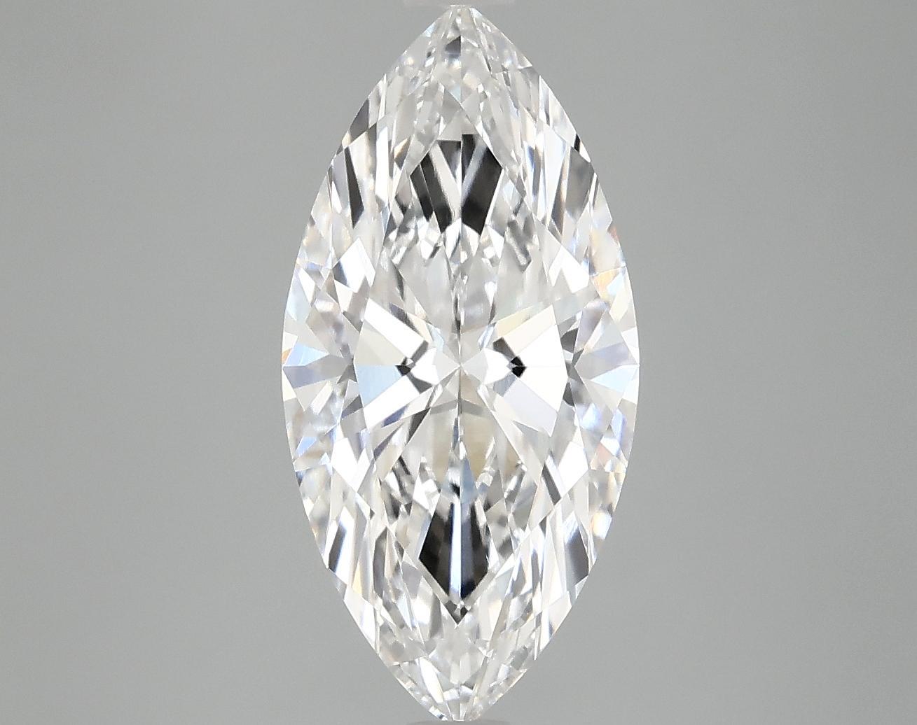 3.09 Carat Marquise Shaped Ideal Cut VVS2 IGI Certified Lab Grown Diamond