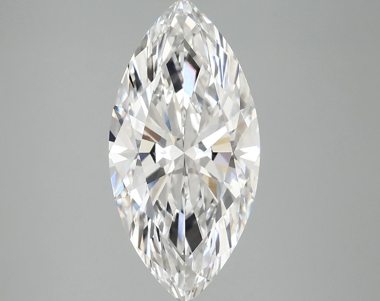 3.05 Carat Marquise Shaped Ideal Cut VVS2 IGI Certified Lab Grown Diamond