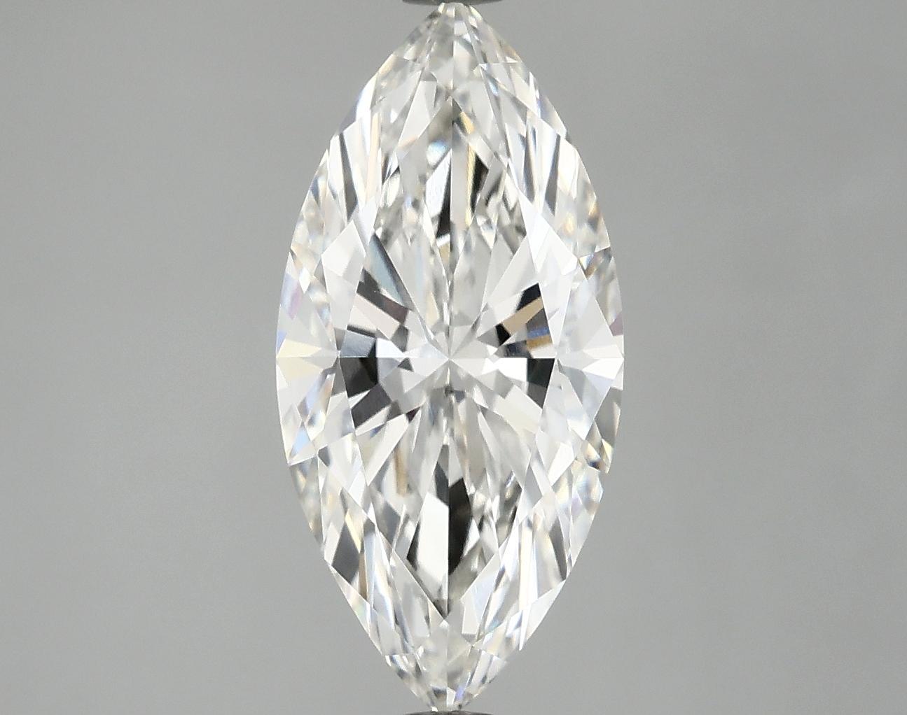 2.87 Carat Marquise Shaped Excellent Cut VVS2 IGI Certified Lab Grown Diamond