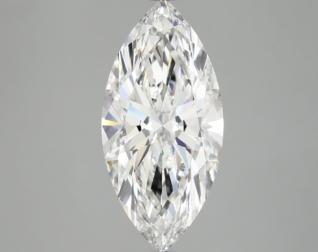 3.06 Carat Marquise Shaped Excellent Cut VVS2 IGI Certified Lab Grown Diamond