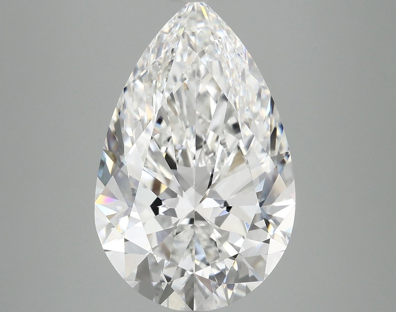 5.89 Carat Pear Shaped Ideal Cut VVS2 IGI Certified Lab Grown Diamond